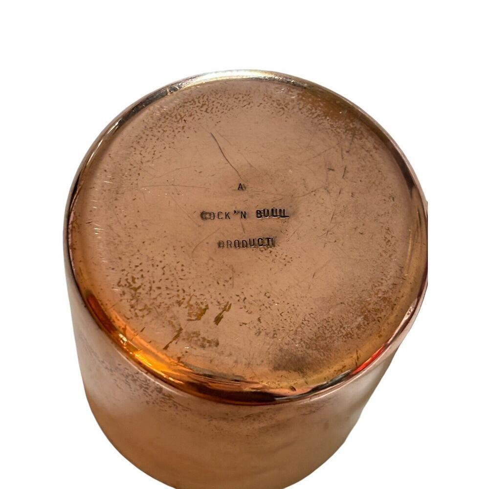 ANTIQUE HEAVY COPPER MOSCOW MULE DRINK CUP MUG MARKED N BULL PRODUCT RARE - Picture 4 of 8